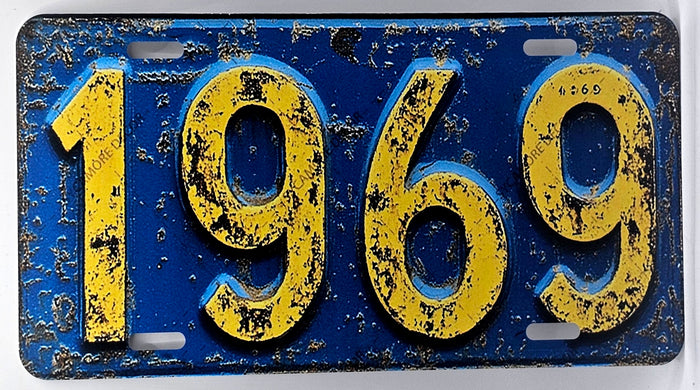 1969 License Plate