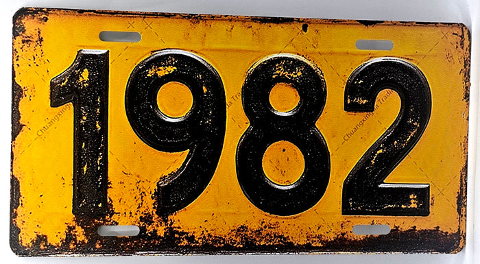 1982 License Plate