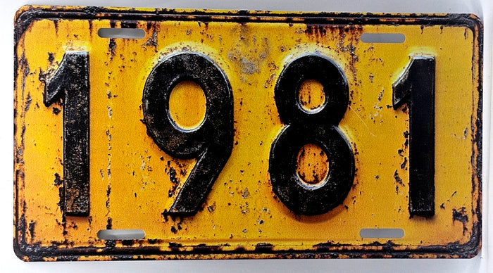 1981 License Plate