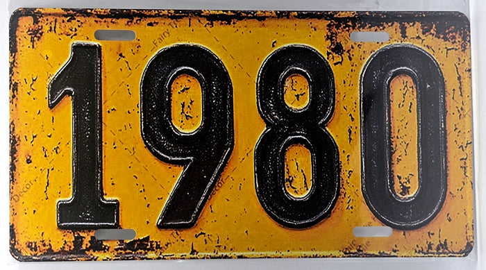 1980 License Plate