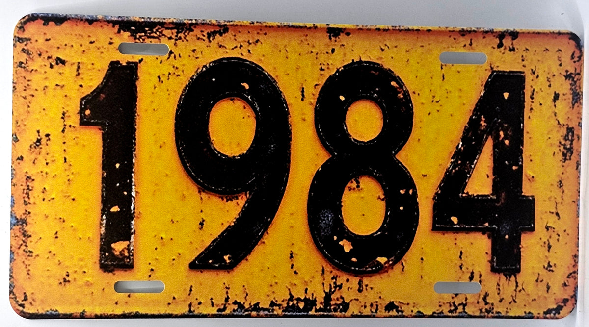 1984 License Plate