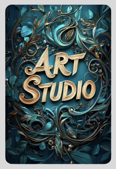Art Studio Blue Floral