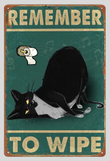 Cat Remember to Wipe