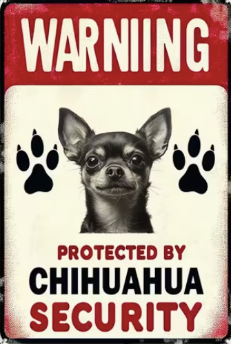 Warning Protected By Chihuahua Security
