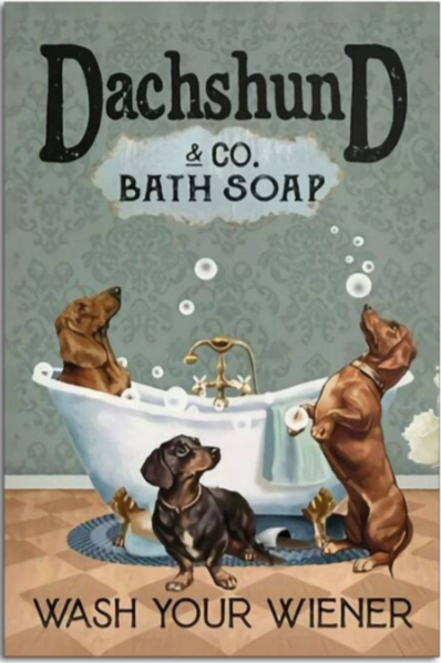 Dachshund Bath Soap, Wash Your Wiener