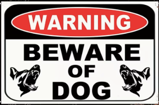Warning Beware of Dog