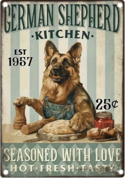 German Shepherd Kitchen Seasoned With Love
