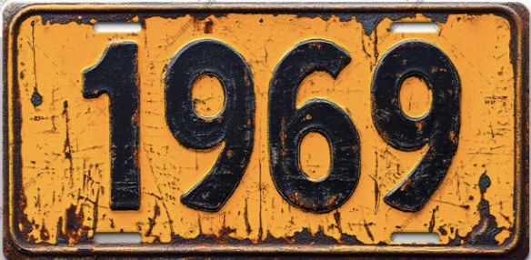1969 License Plate