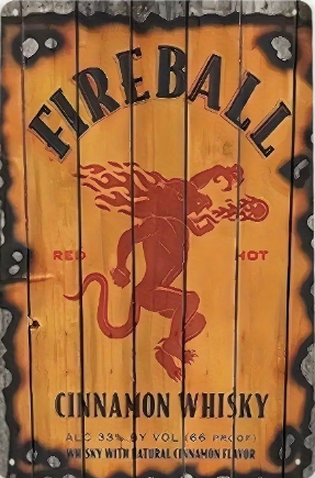 Fireball Alcohol Sign