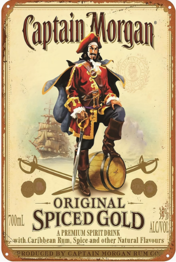 Captain Morgan Spiced Rum Alcohol Sign
