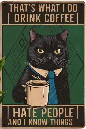 That's What I Do I Drink Coffee I Hate People And I Know Things - Cat