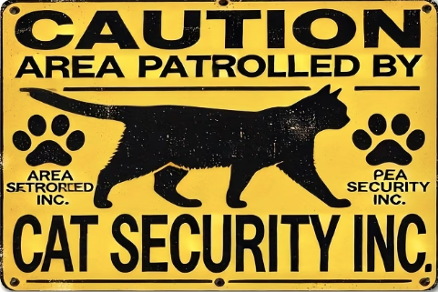 Caution Area Patrolled By Cat Security Inc