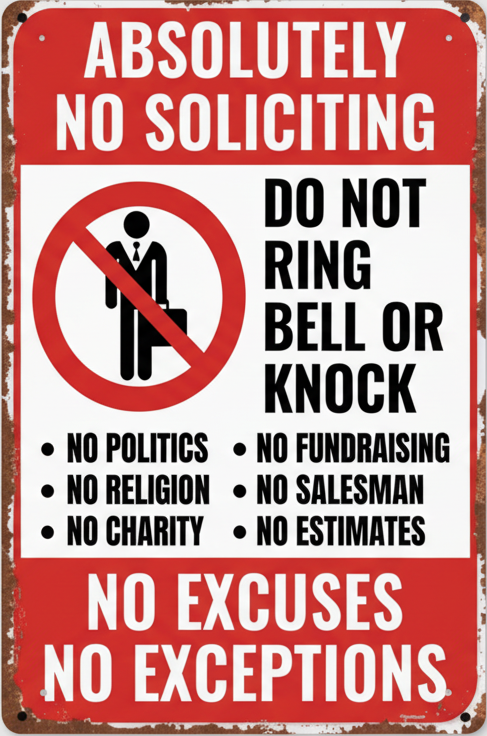 Absolutely No Soliciting