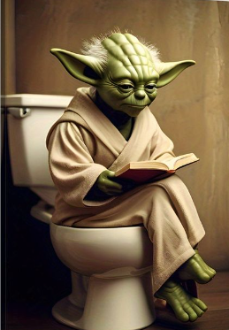 Yoda On The Toilet
