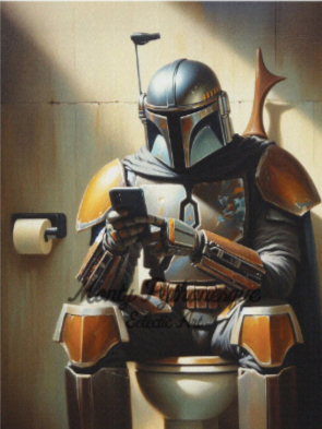 Mandalorian On A Toilet (Starwars)