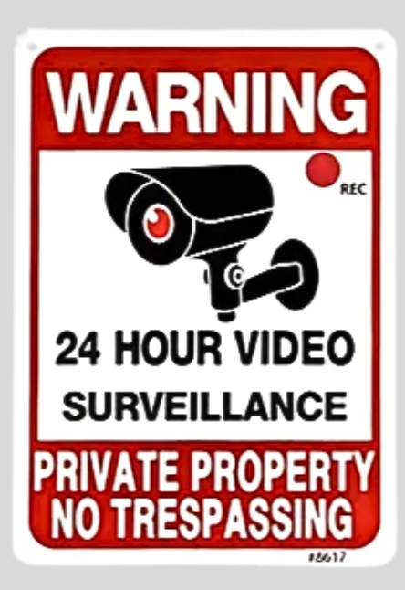 Warning 24 Hour Video Surveillance