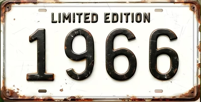 1966 Limited Edition License Plate
